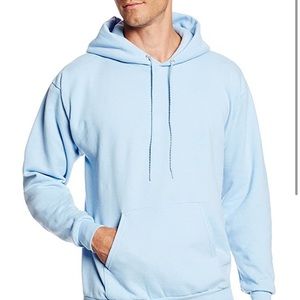 hanes light blue sweatshirt